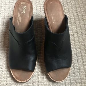 Toms Stacked Heel Slides